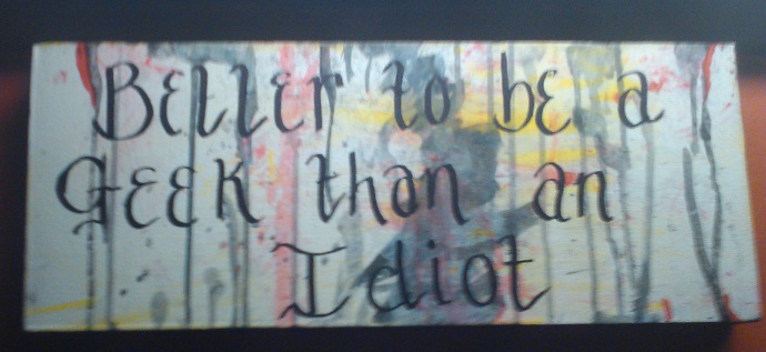 An appropriate sign on the wall